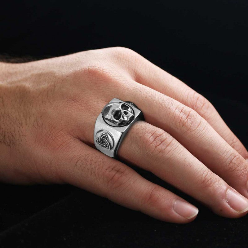 Skull Embossed Ring
