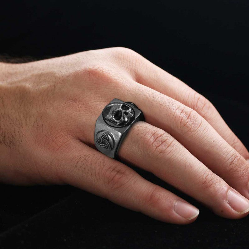 Skull Embossed Ring