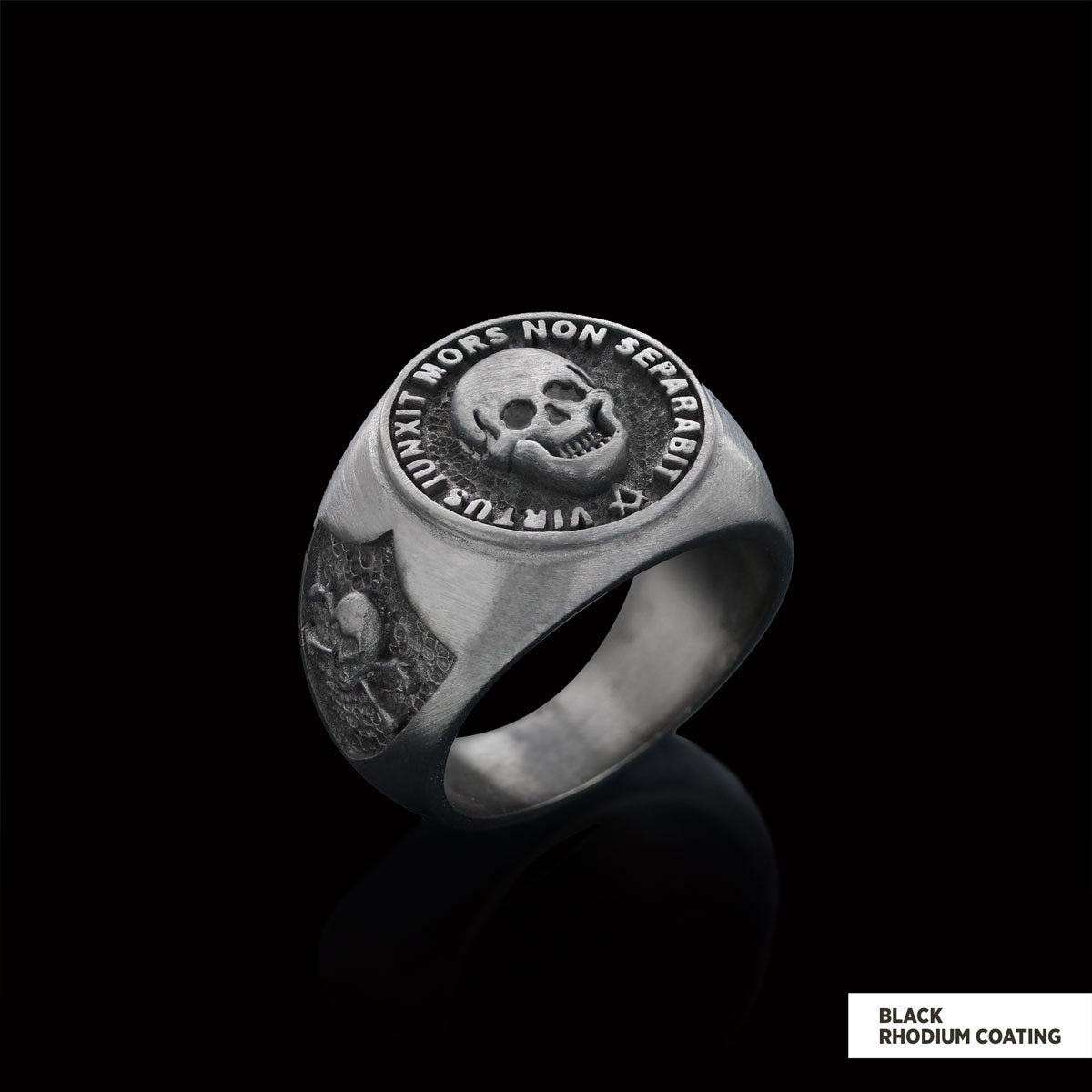The Skull Masonic Ring, Handcrafted Sterling Silver Mason Ring, Elegant Masonic Ring